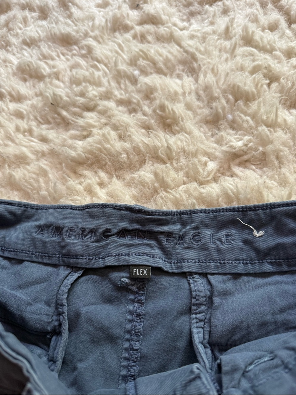 American Eagle Outfitters Navy Flat-Front Casual Shorts - Picture 3 of 6